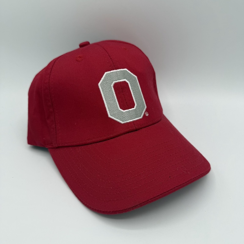 Ohio State Buckeyes red hat embroidered O logo Signatures adjustable cap